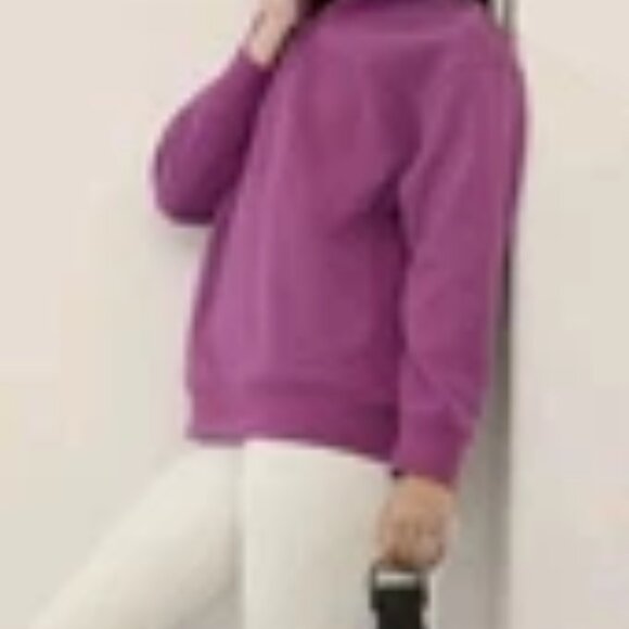 NWT Athleta Berry Forever Fleece 1/4 Zip Sweatshirt - XLT - Picture 3 of 6